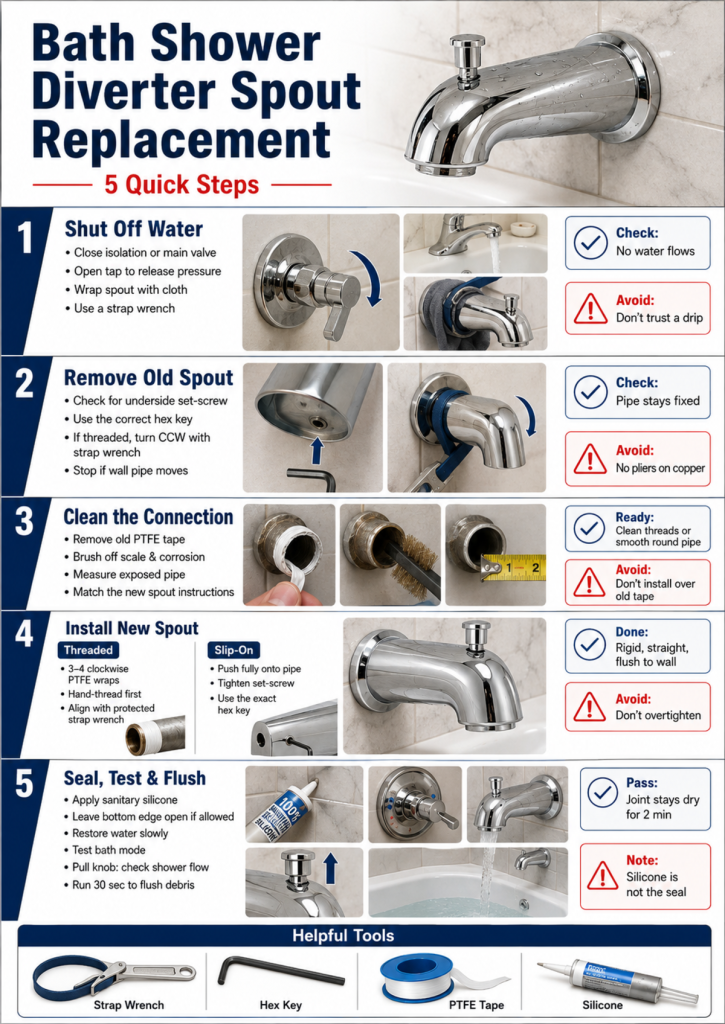 How Do You Replace the Complete Diverter Spout