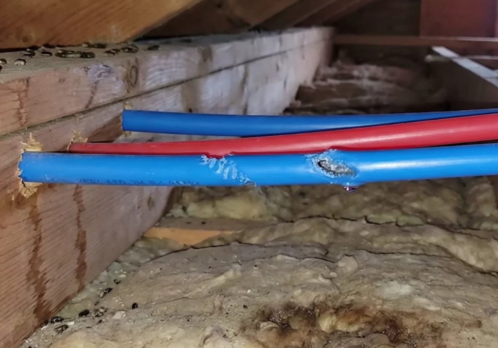 Rodents Physically Damage PEX Plumbing