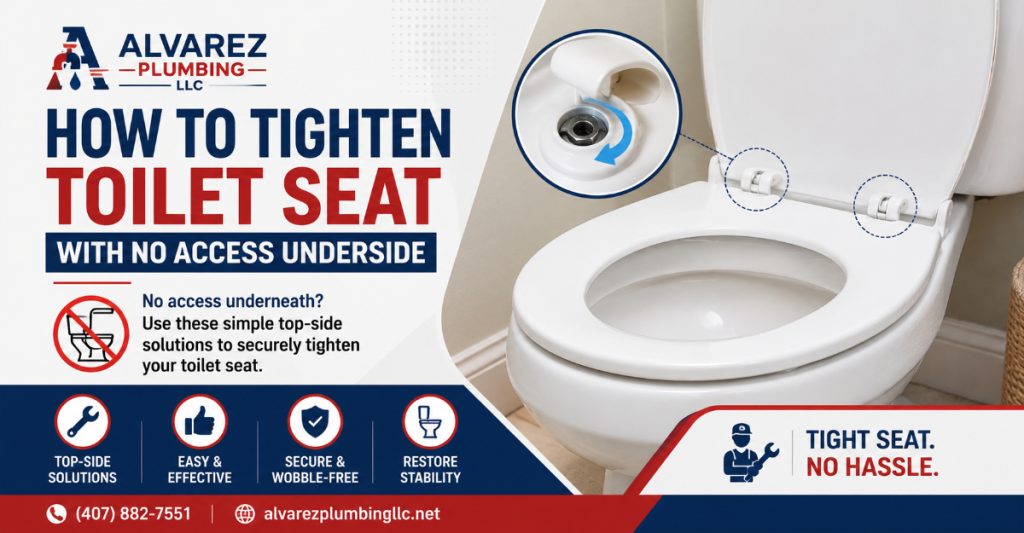 How to Tighten Toilet Seat With No Access Underside