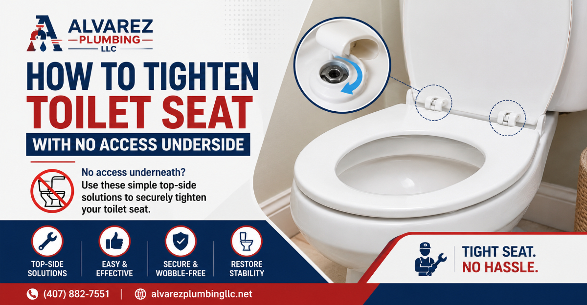 How to Tighten Toilet Seat With No Access Underside