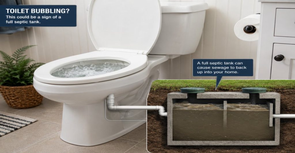 Full Septic Tank Cause Toilet Bubbles