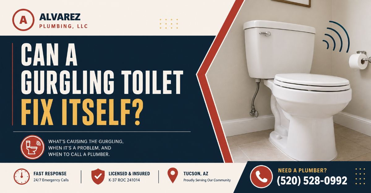 can a gurgling toilet fix itself