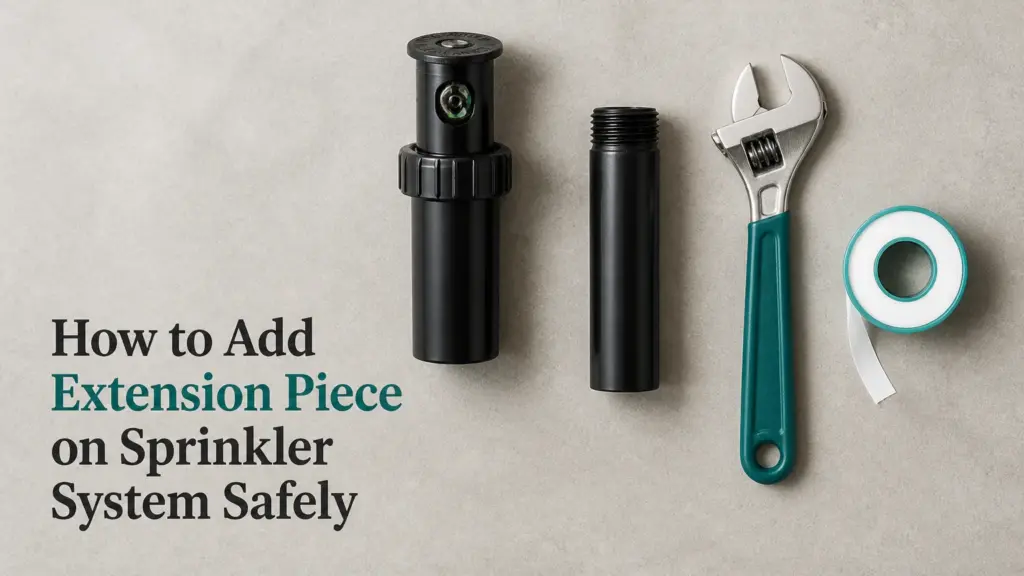 how to add extension piece on sprinkler system safely