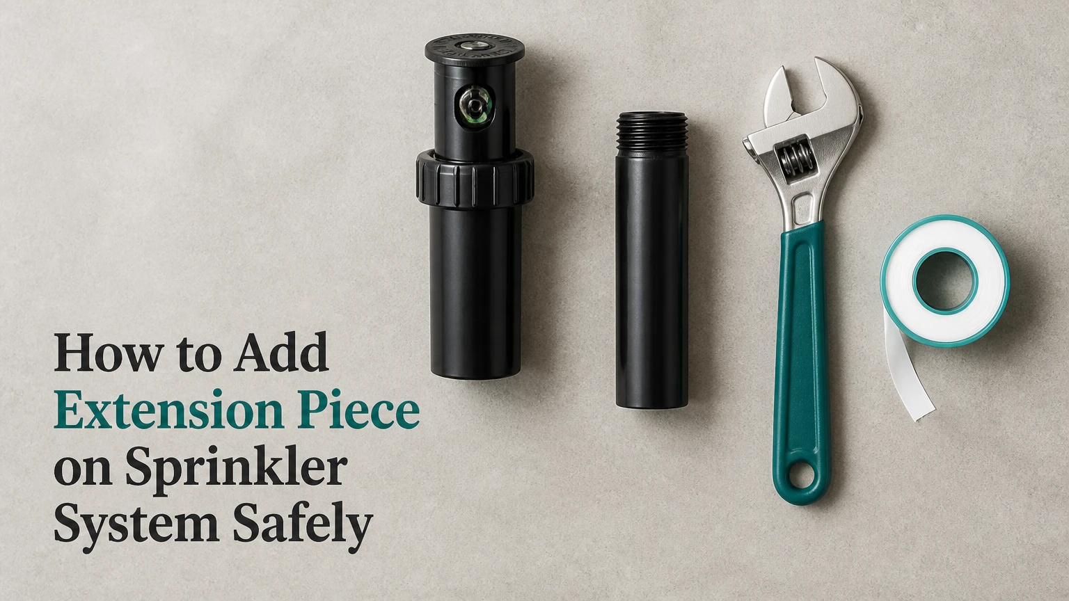 how to add extension piece on sprinkler system safely