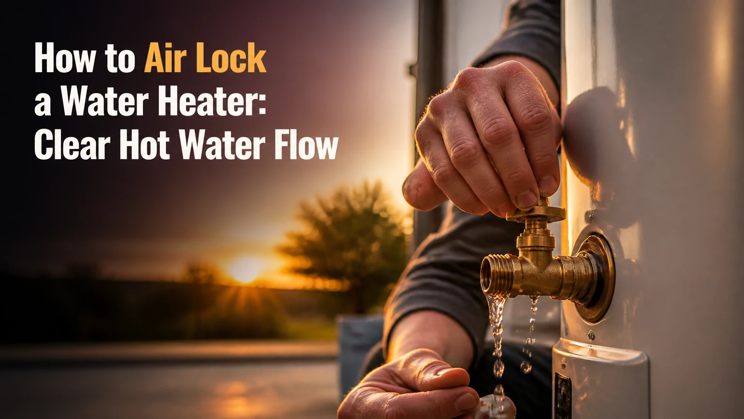 how to air lock a water heater