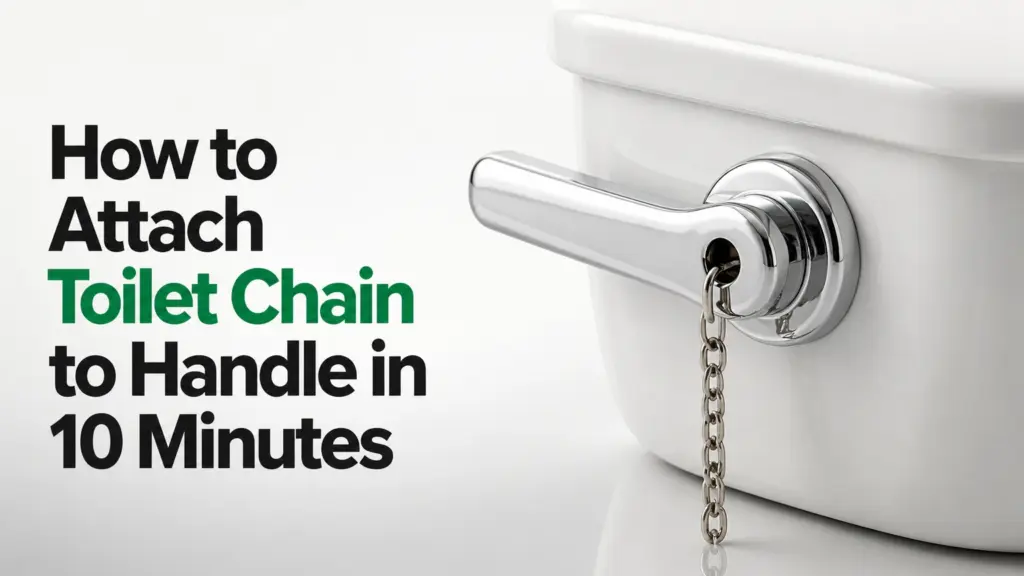 how to attach toilet chain to handle in 10 minutes