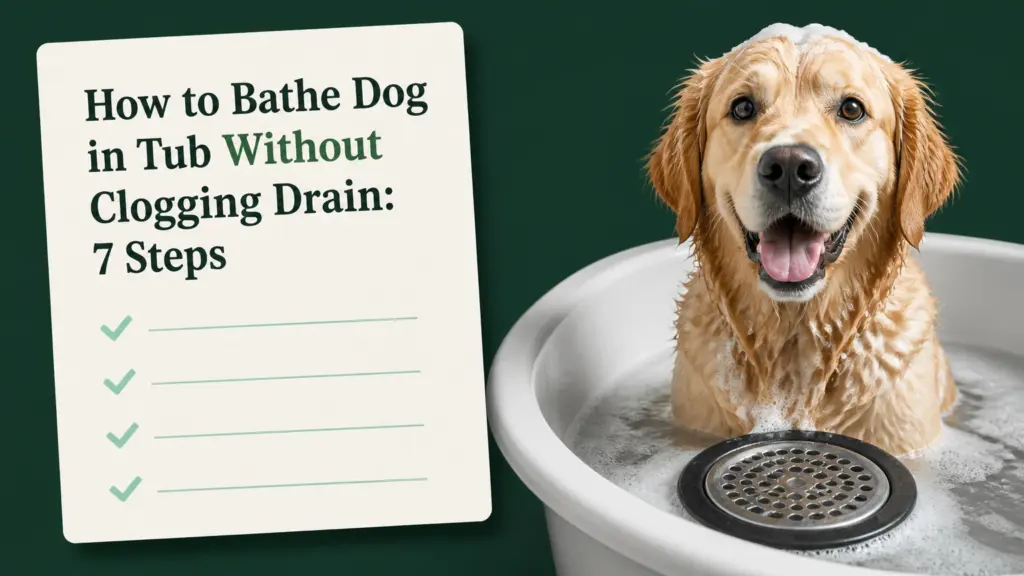 how to bathe dog in tub without clogging drain
