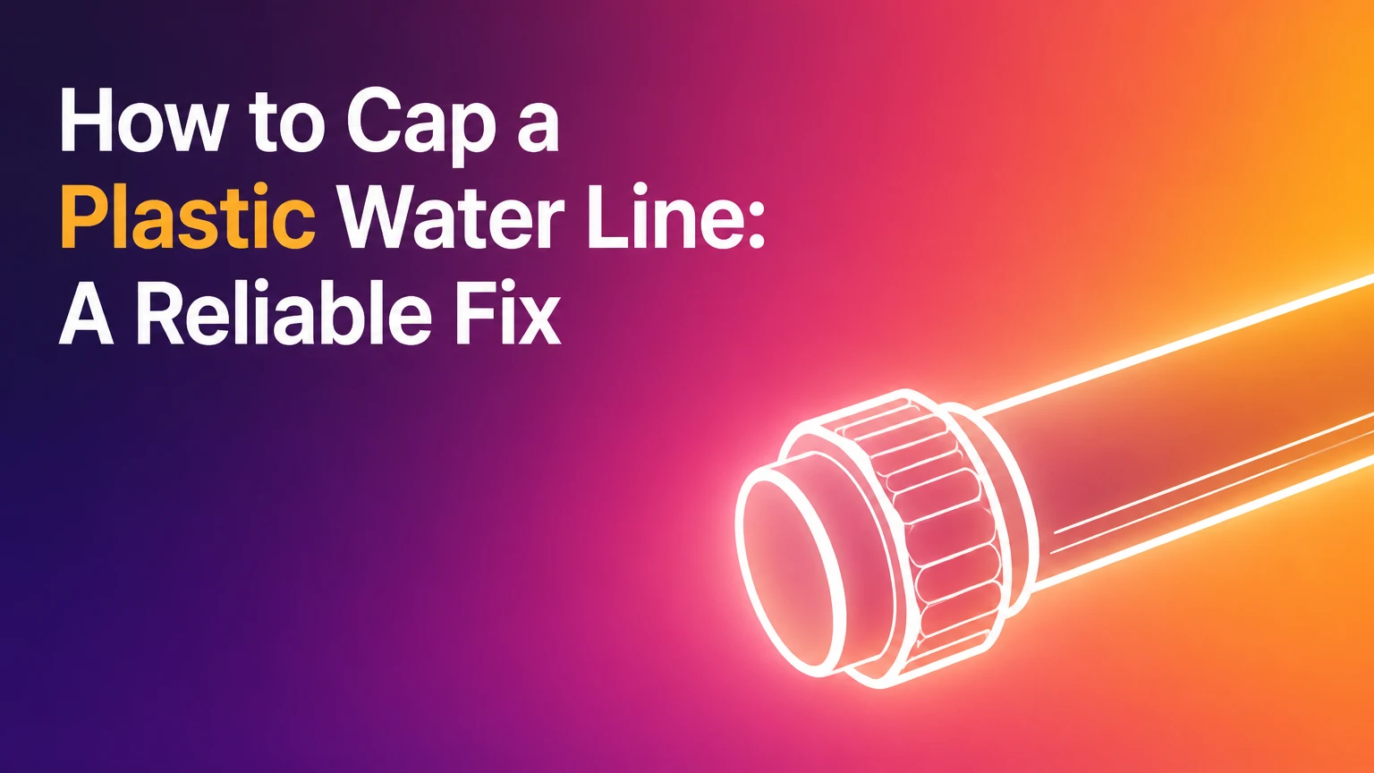 how to cap a plastic water line
