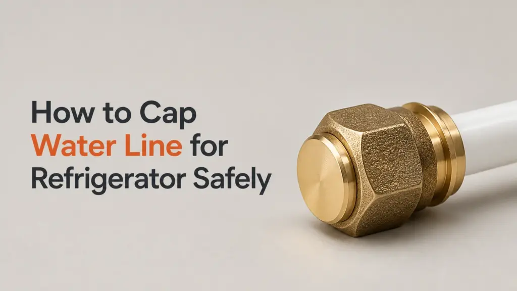 how to cap water line for refrigerator safely