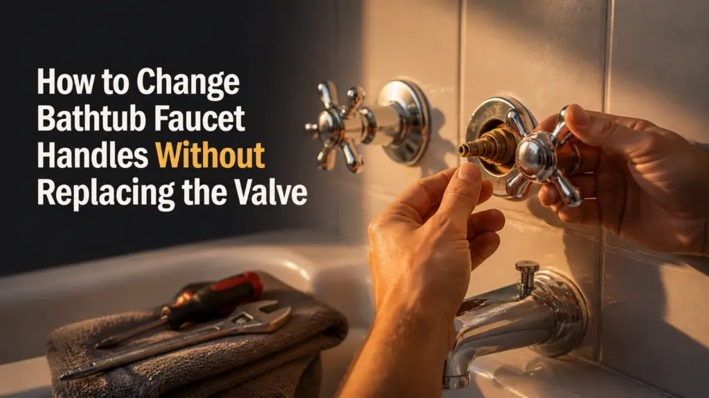 how to change bathtub faucet handles
