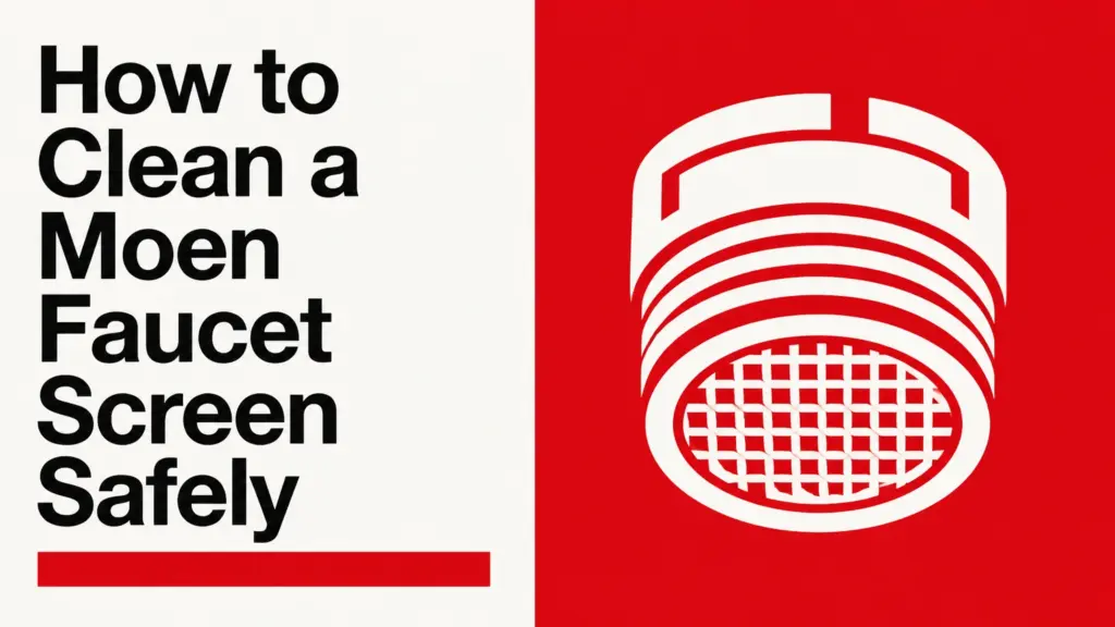 how to clean a moen faucet screen safely