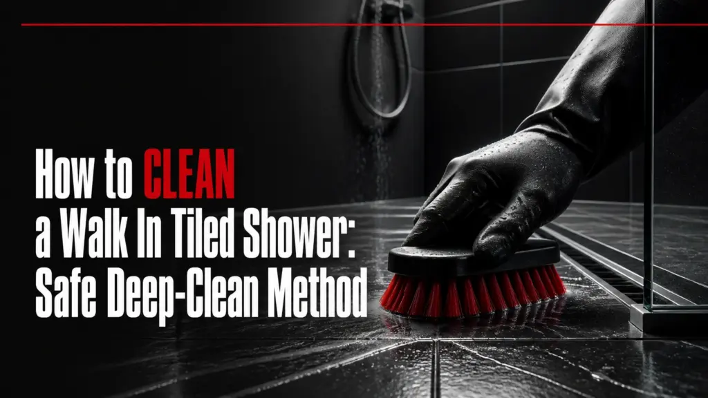 how to clean a walk in tiled shower safe deep clean method