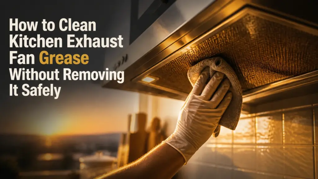 How to Clean Kitchen Exhaust Fan Grease Without Removing It Safely