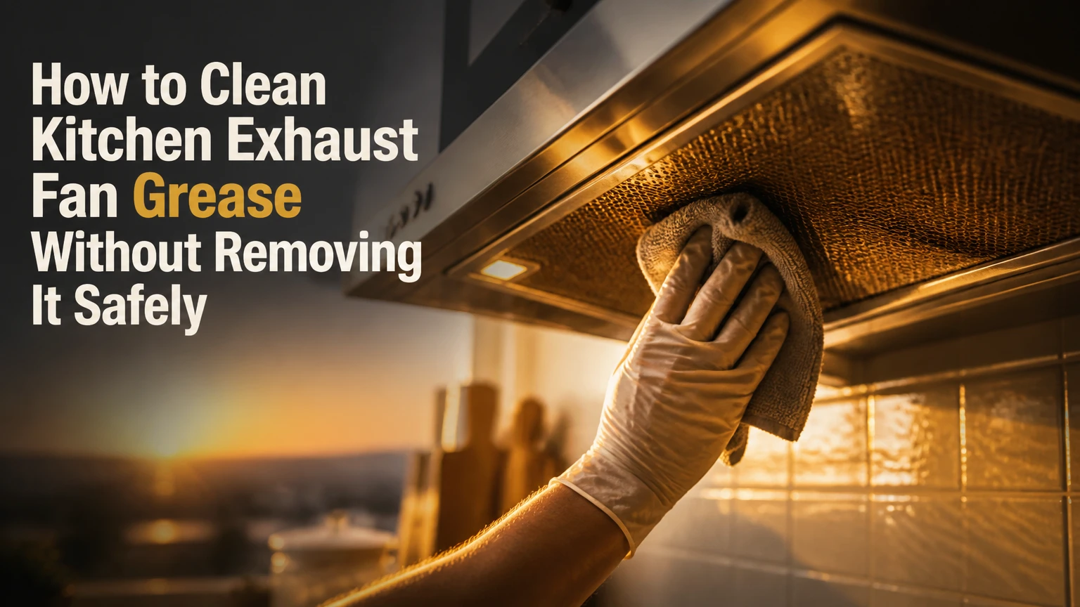 How to Clean Kitchen Exhaust Fan Grease Without Removing It Safely