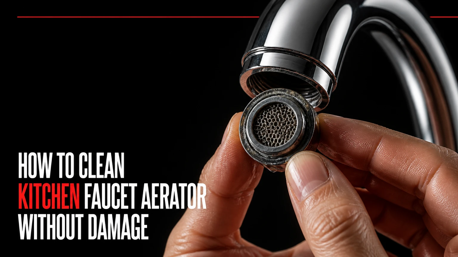 how to clean kitchen faucet aerator