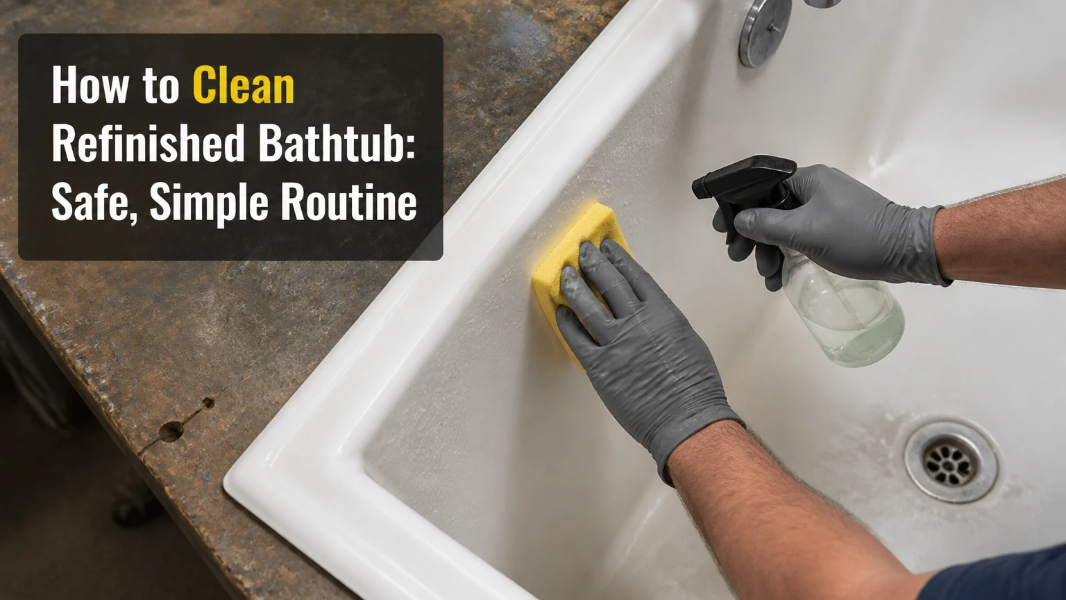 how to clean refinished bathtub