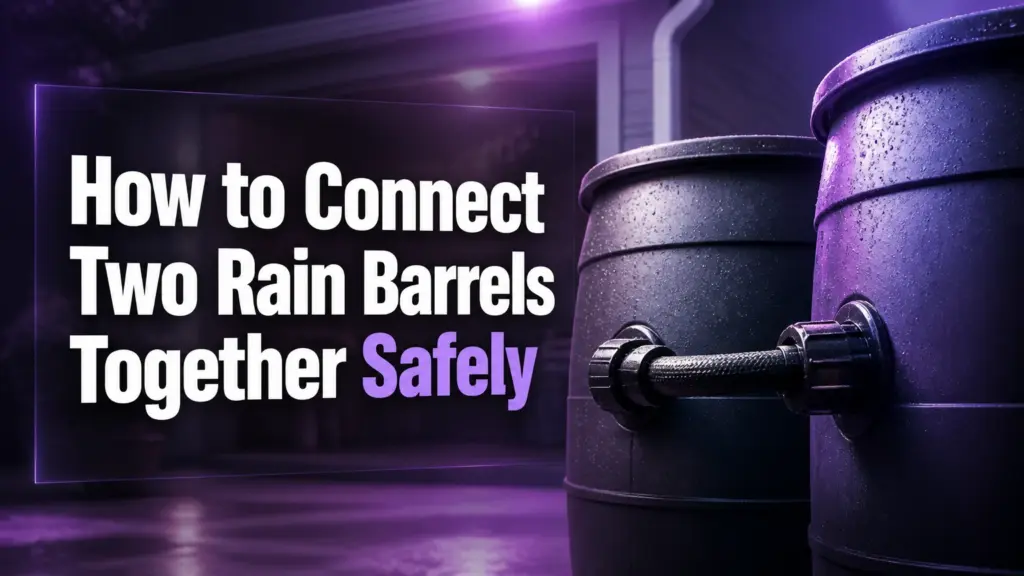how to connect two rain barrels together safely