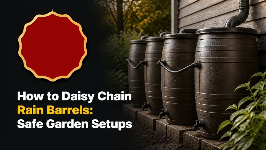 how to daisy chain rain barrels safe garden setups