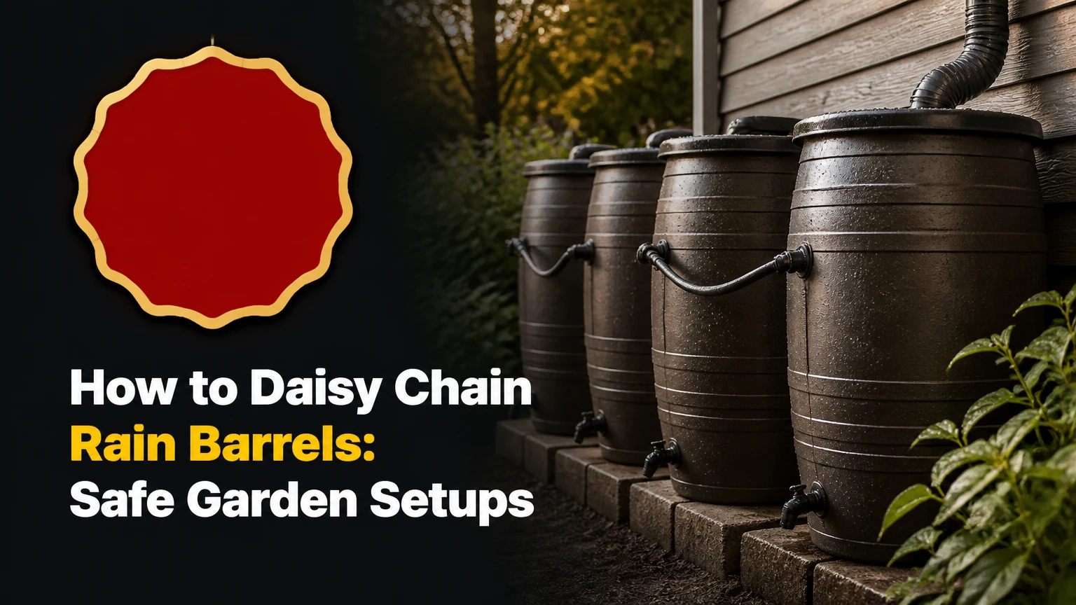 how to daisy chain rain barrels safe garden setups