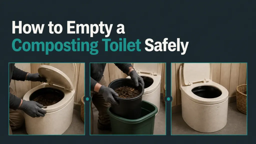 how to empty a composting toilet safely
