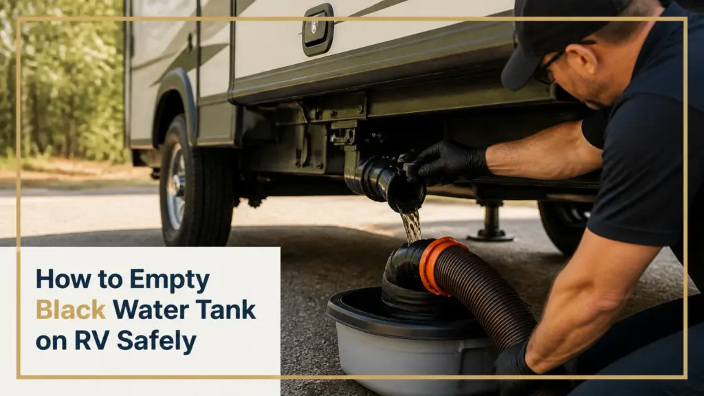how to empty black water tank on rv safely