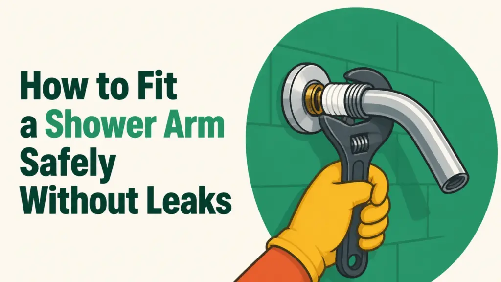 how to fit a shower arm safely without leaks
