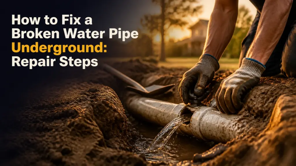 how to fix a broken water pipe underground repair steps