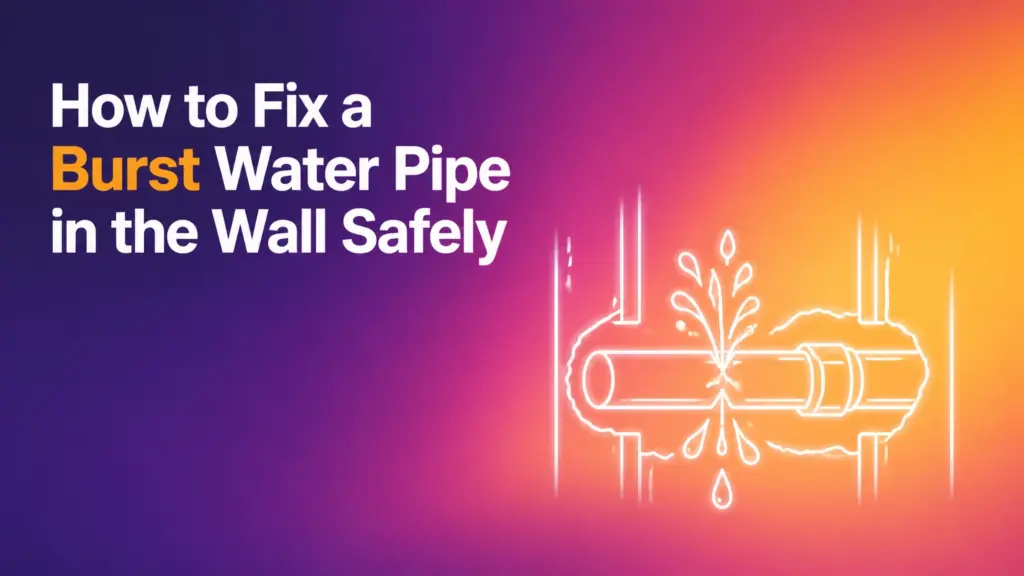 how to fix a burst water pipe in the wall safely