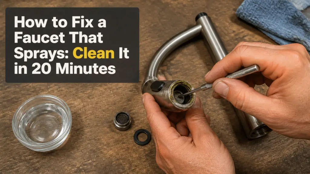 how to fix a faucet that sprays clean it in 20 minutes