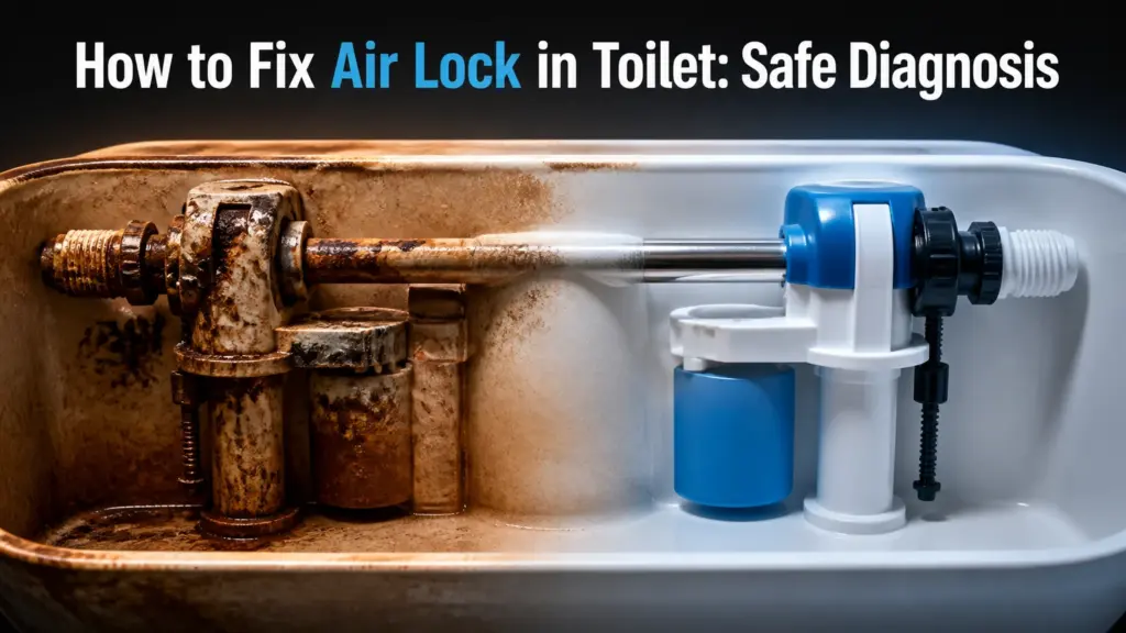 how to fix air lock in toilet