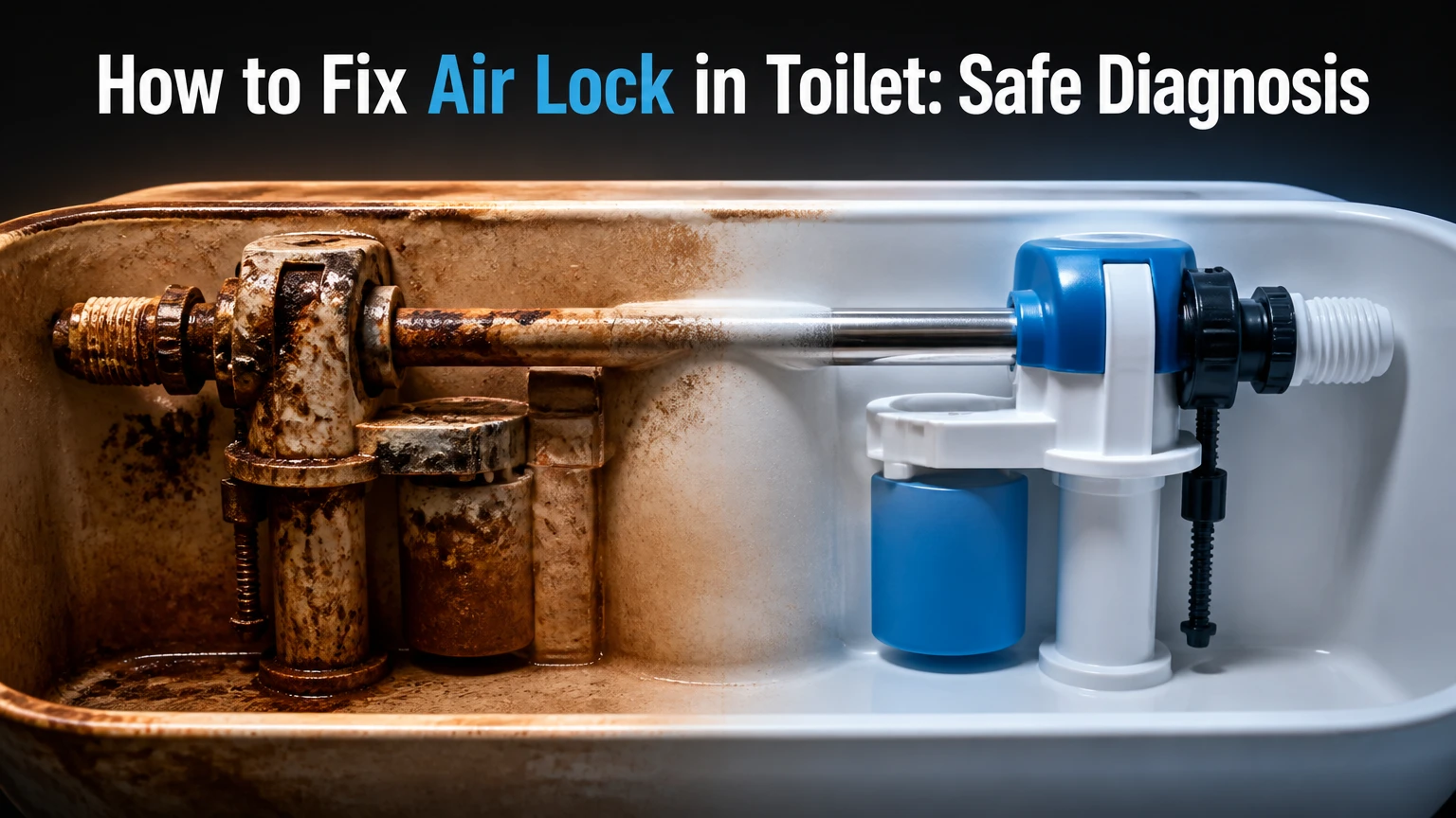 how to fix air lock in toilet