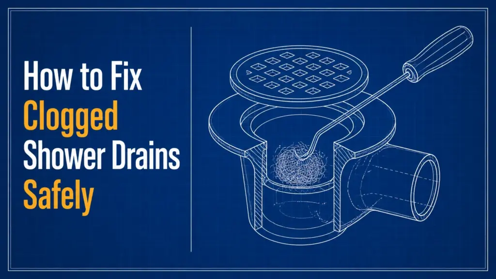 how to fix clogged shower drains safely