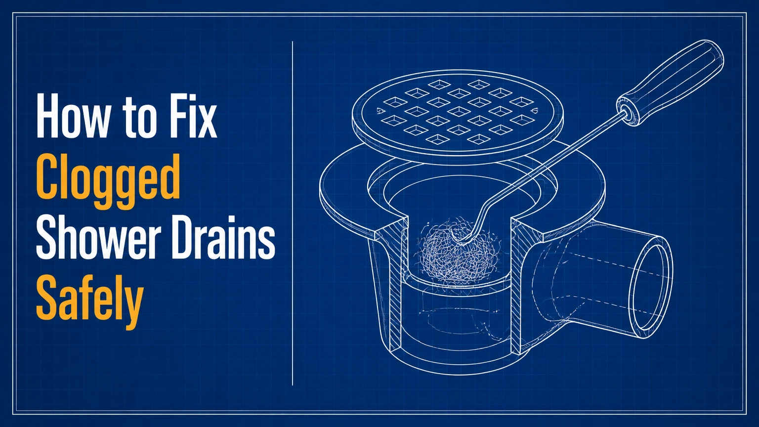 how to fix clogged shower drains safely