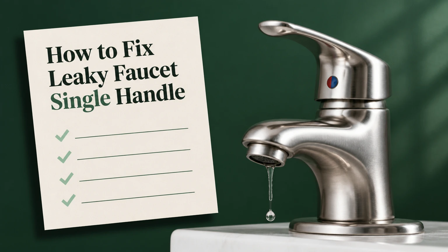 How to Fix Leaky Faucet Single Handle