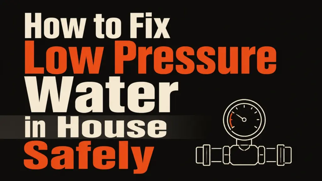how to fix low pressure water in house safely