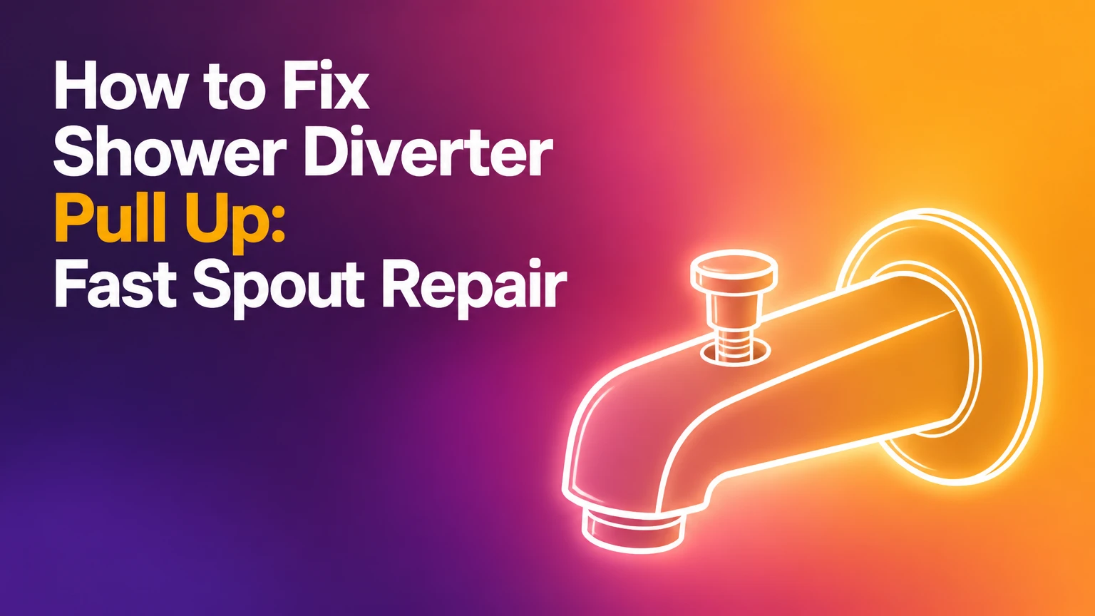 How to Fix Shower Diverter Pull Up: Fast Spout Repair