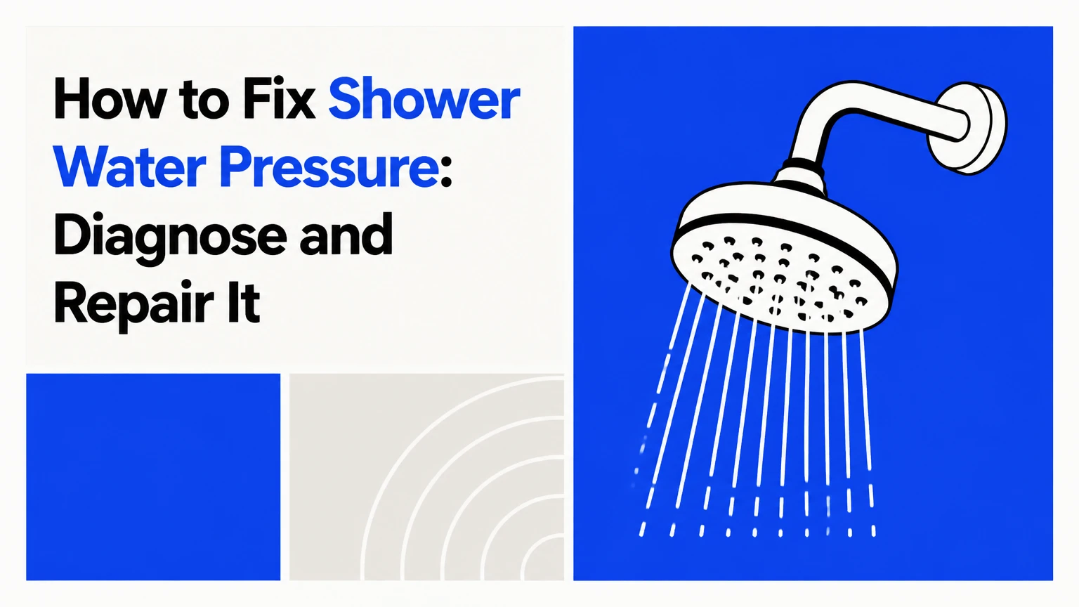 How to Fix Shower Water Pressure: Diagnose and Repair It