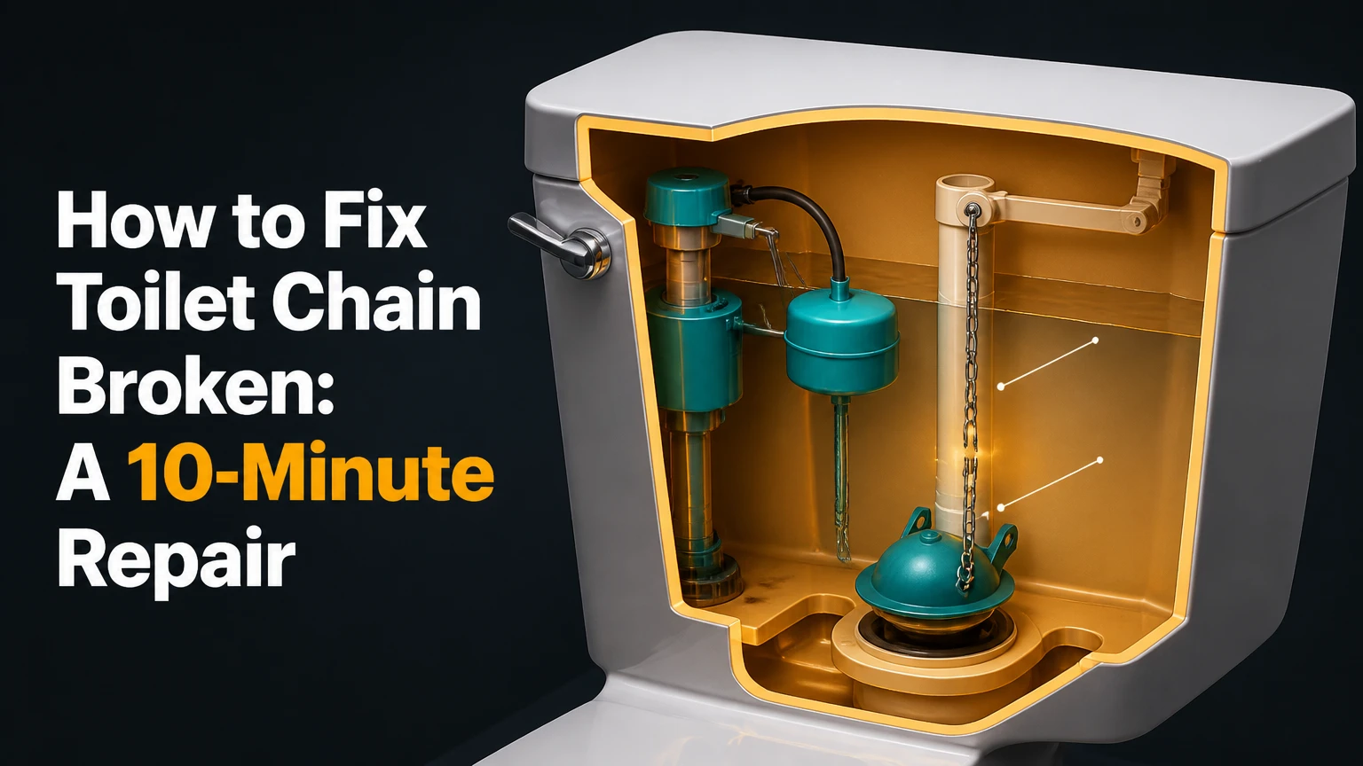 how to fix toilet chain broken a 10 minute repair