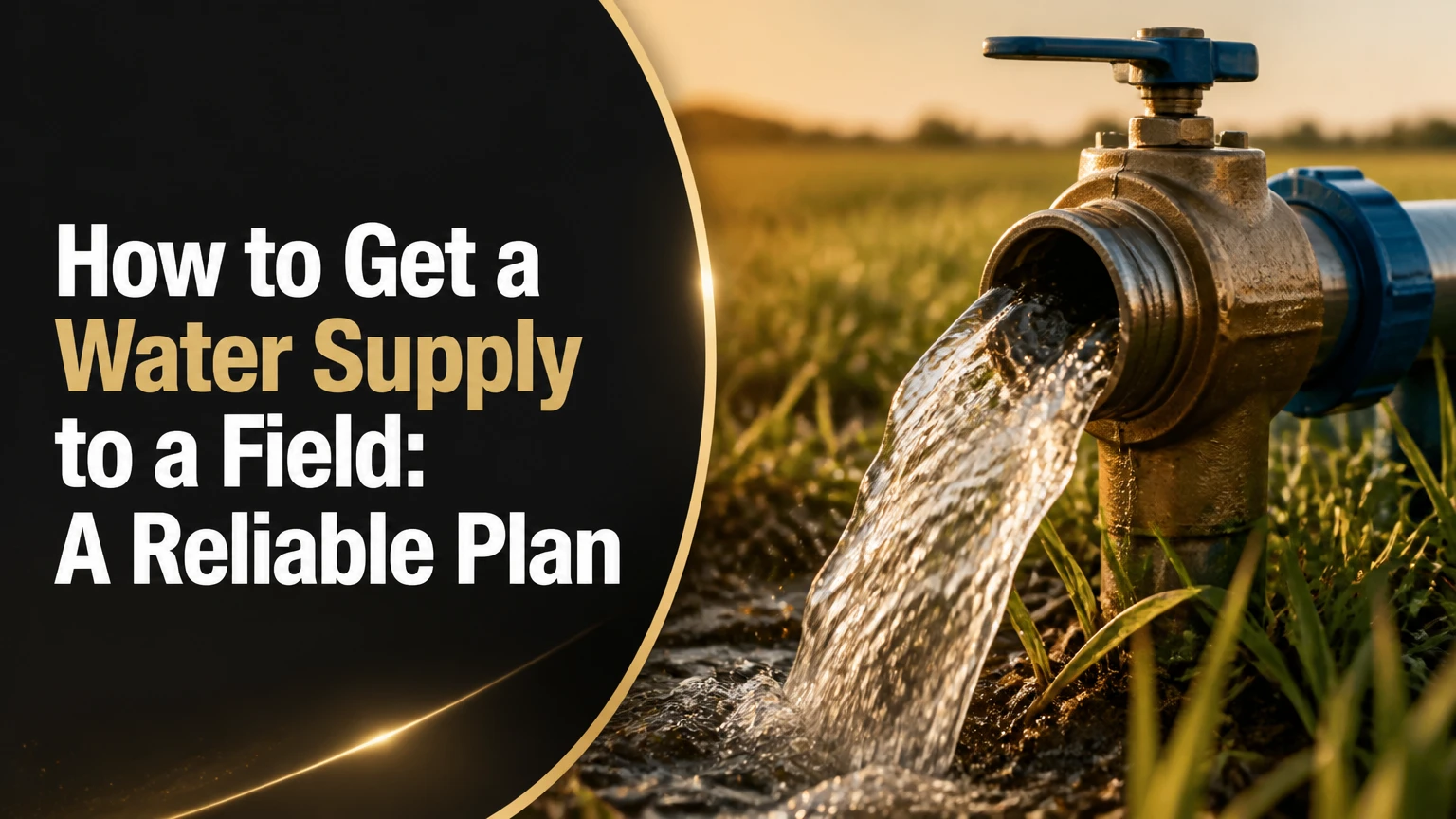 how to get a water supply to a field