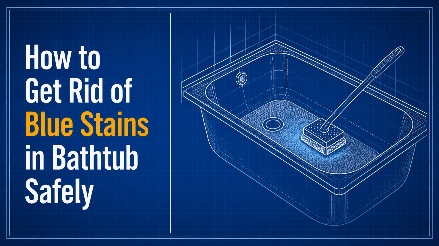 how to get rid of blue stains in bathtub