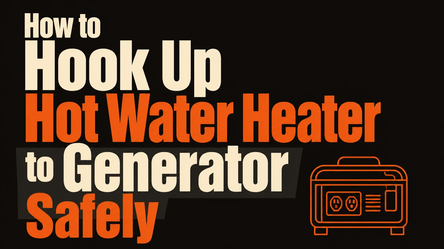 how to hook up hot water heater to generator safely