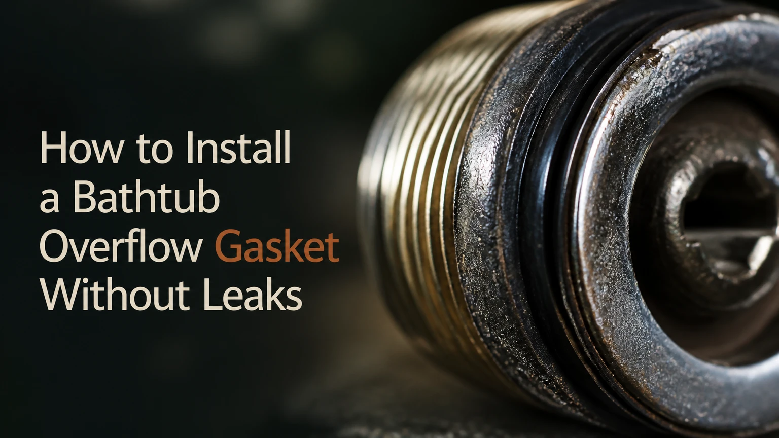 how to install bathtub overflow gasket