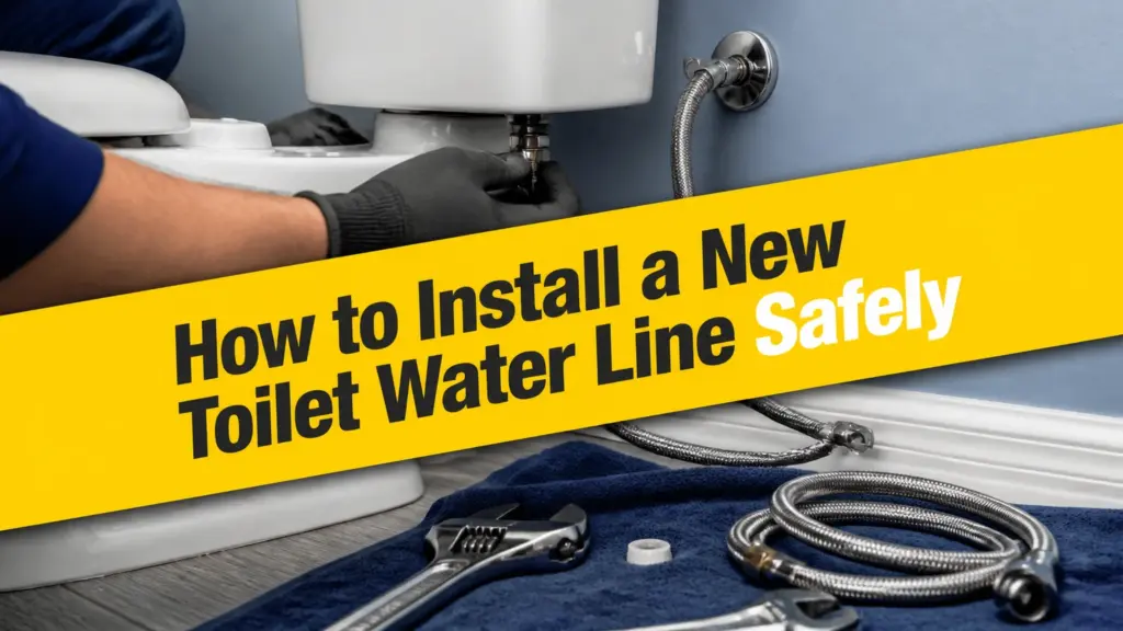 how to install a new toilet water line safely