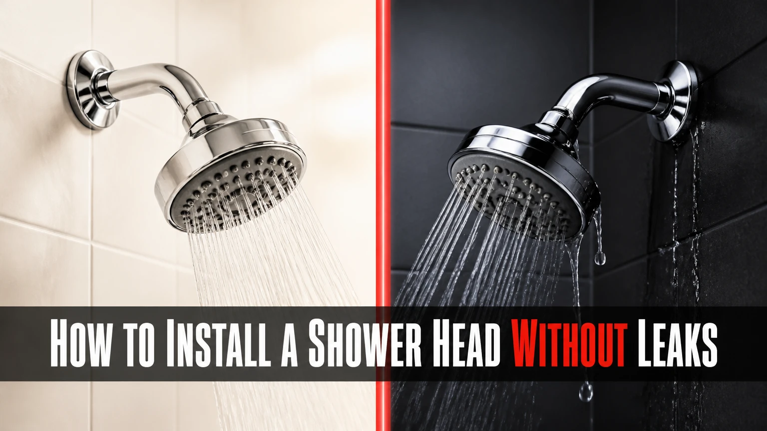 how to install a shower head without leaks