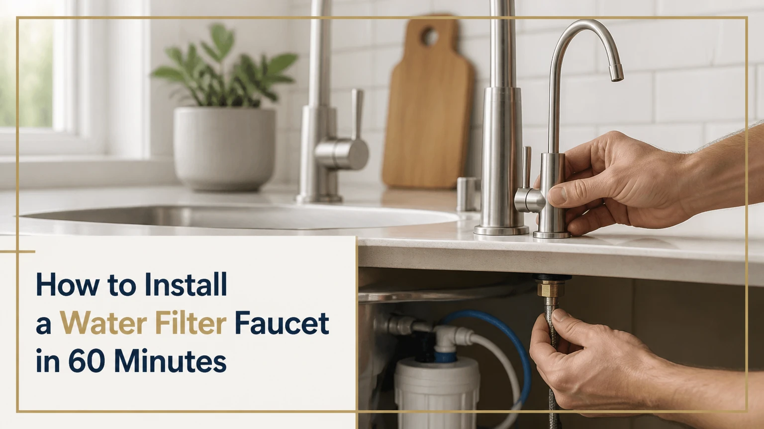 how to install a water filter faucet in 60 minutes