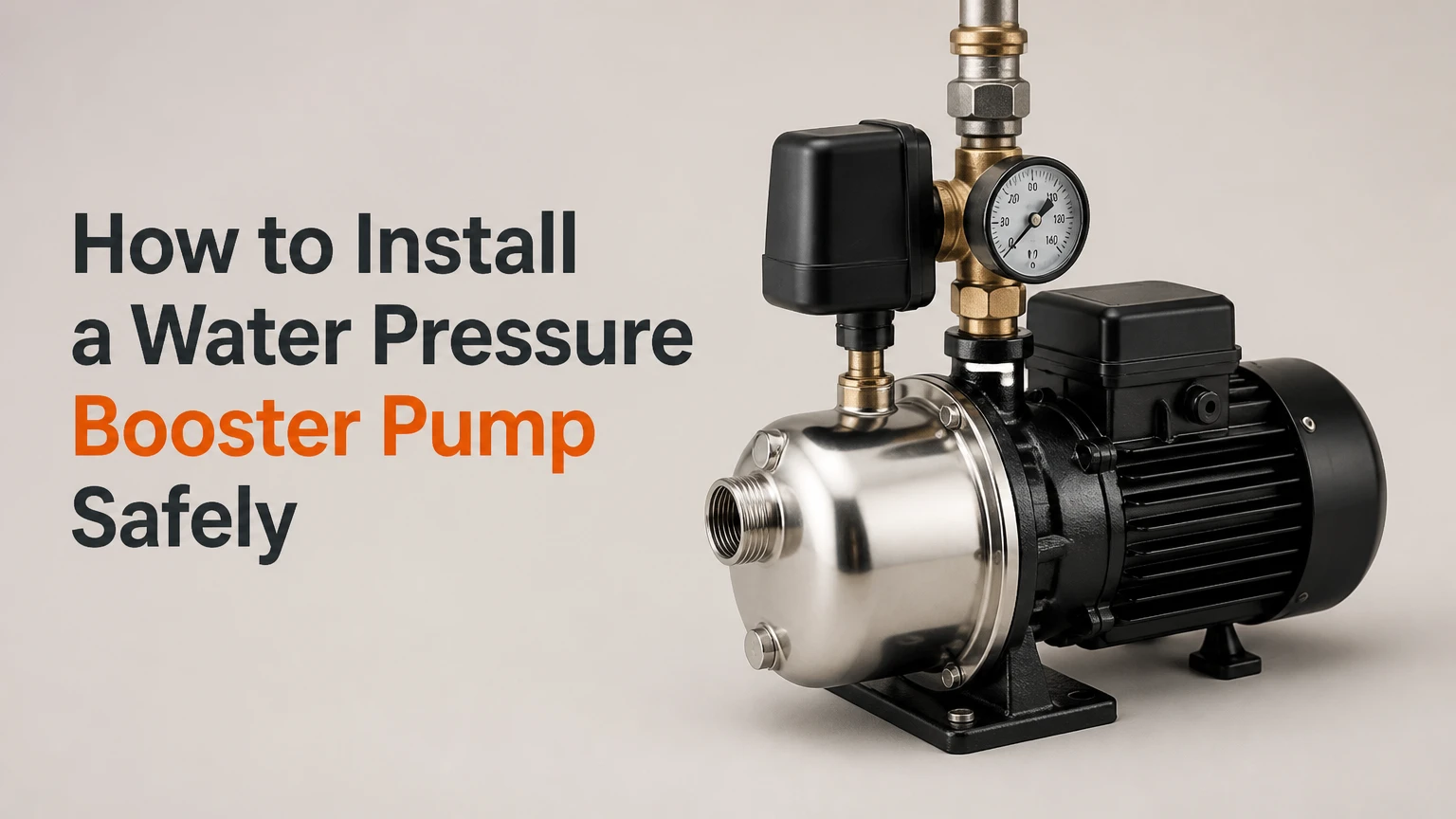 how to install a water pressure booster pump safely