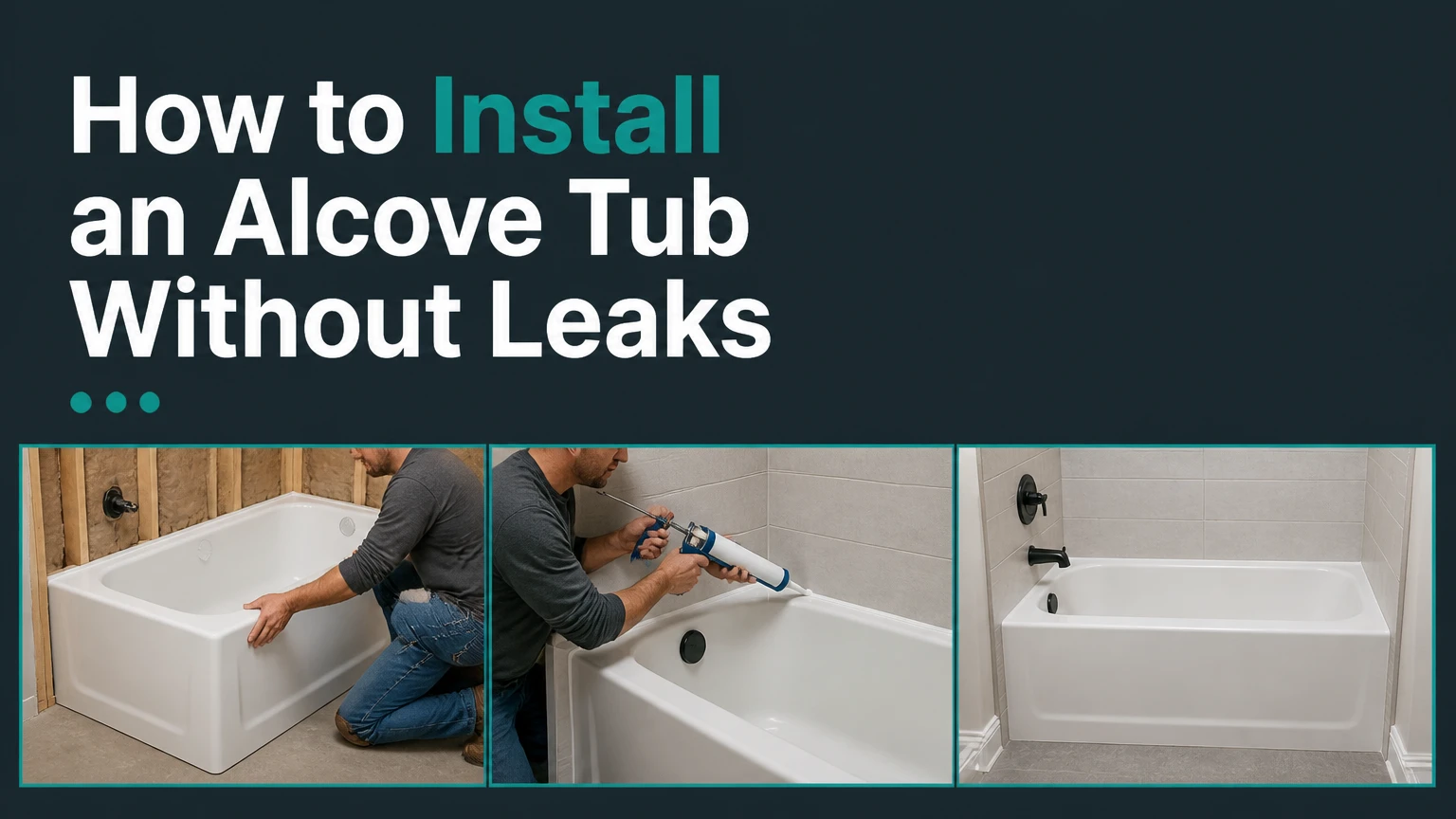 how to install an alcove tub