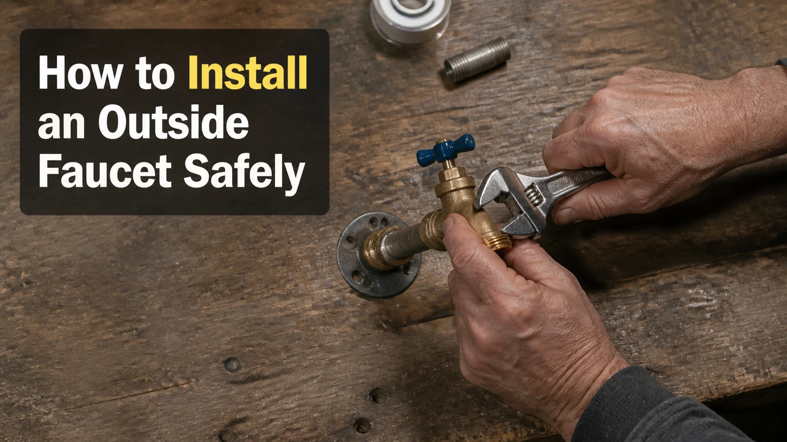 how to install an outside faucet