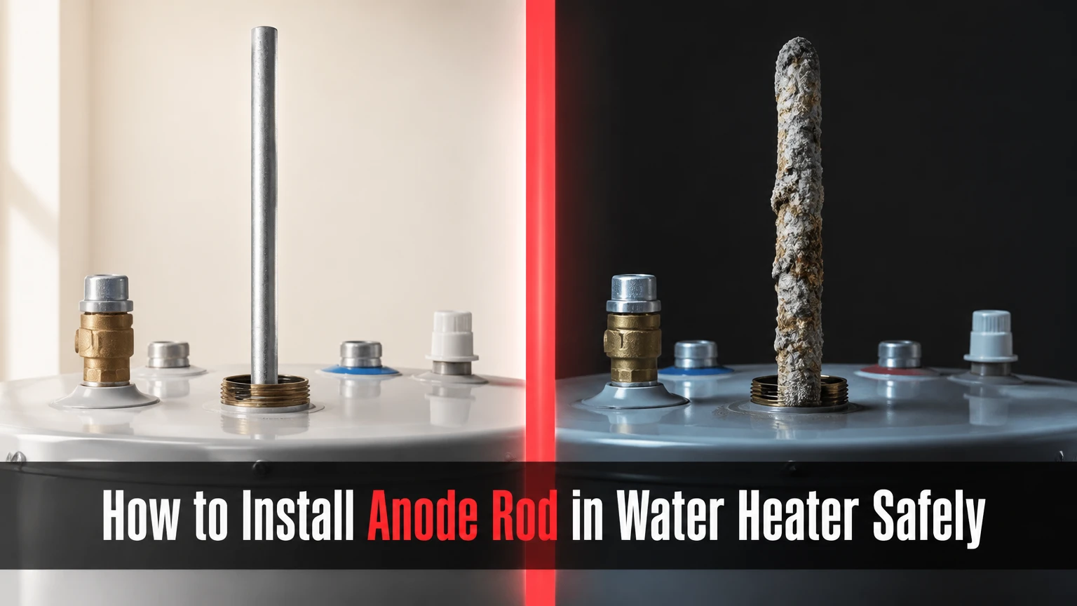 how to install anode rod in water heater