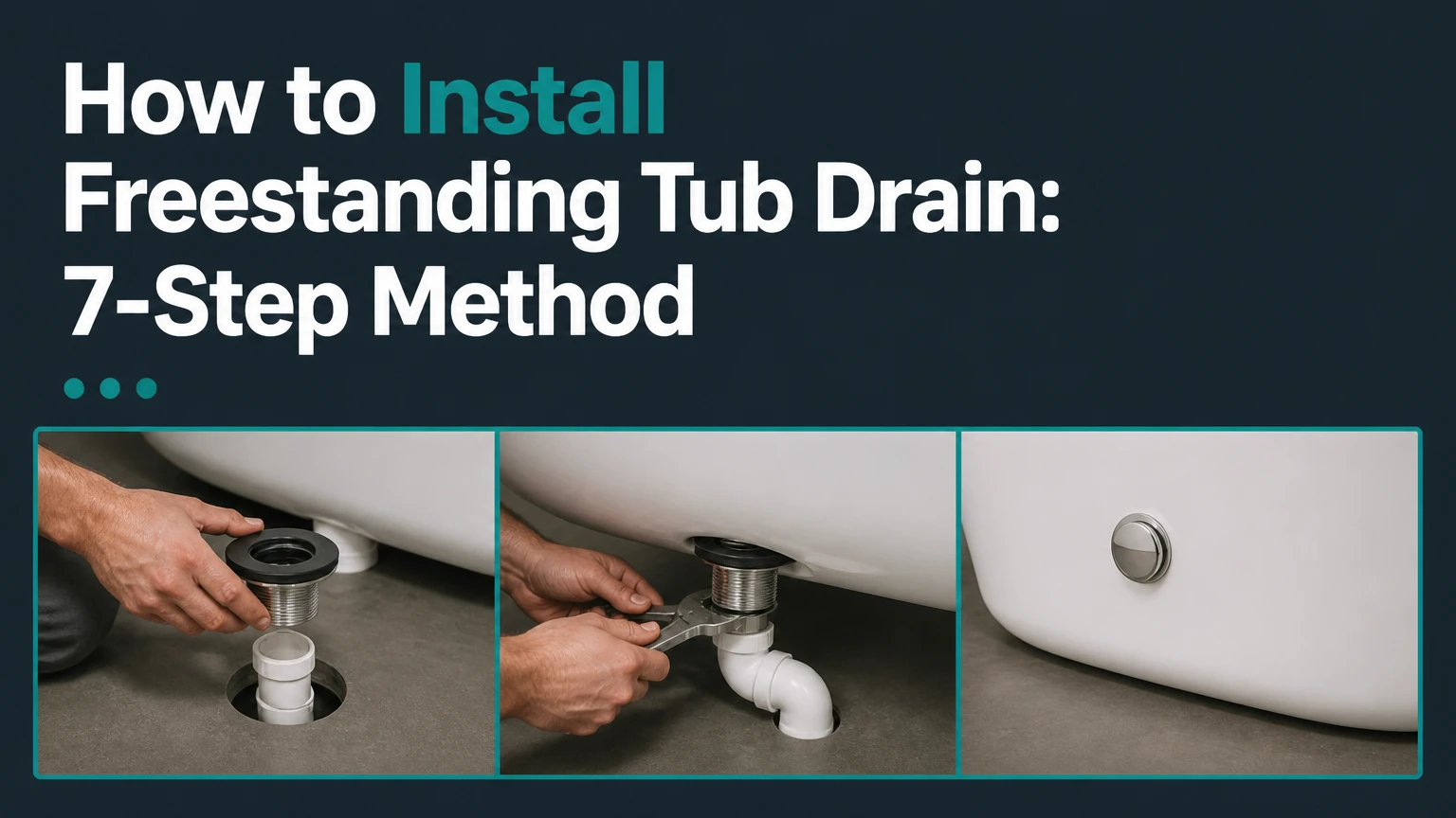 how to install freestanding tub drain